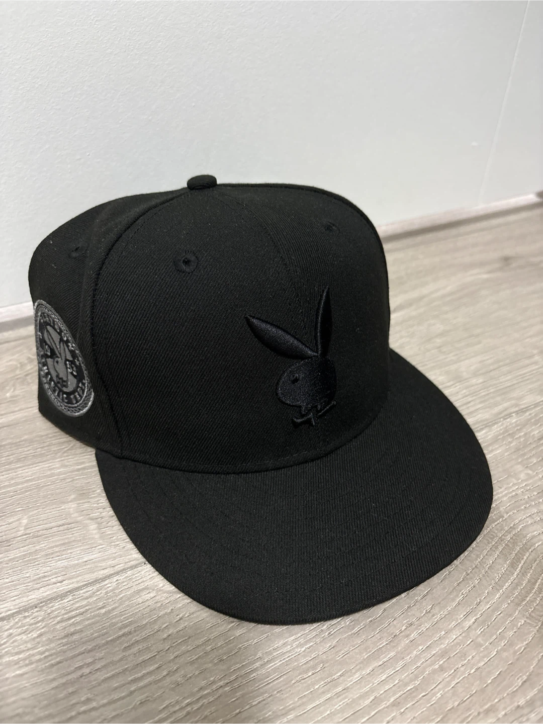 Black Playboy Bunny Snapback Hat