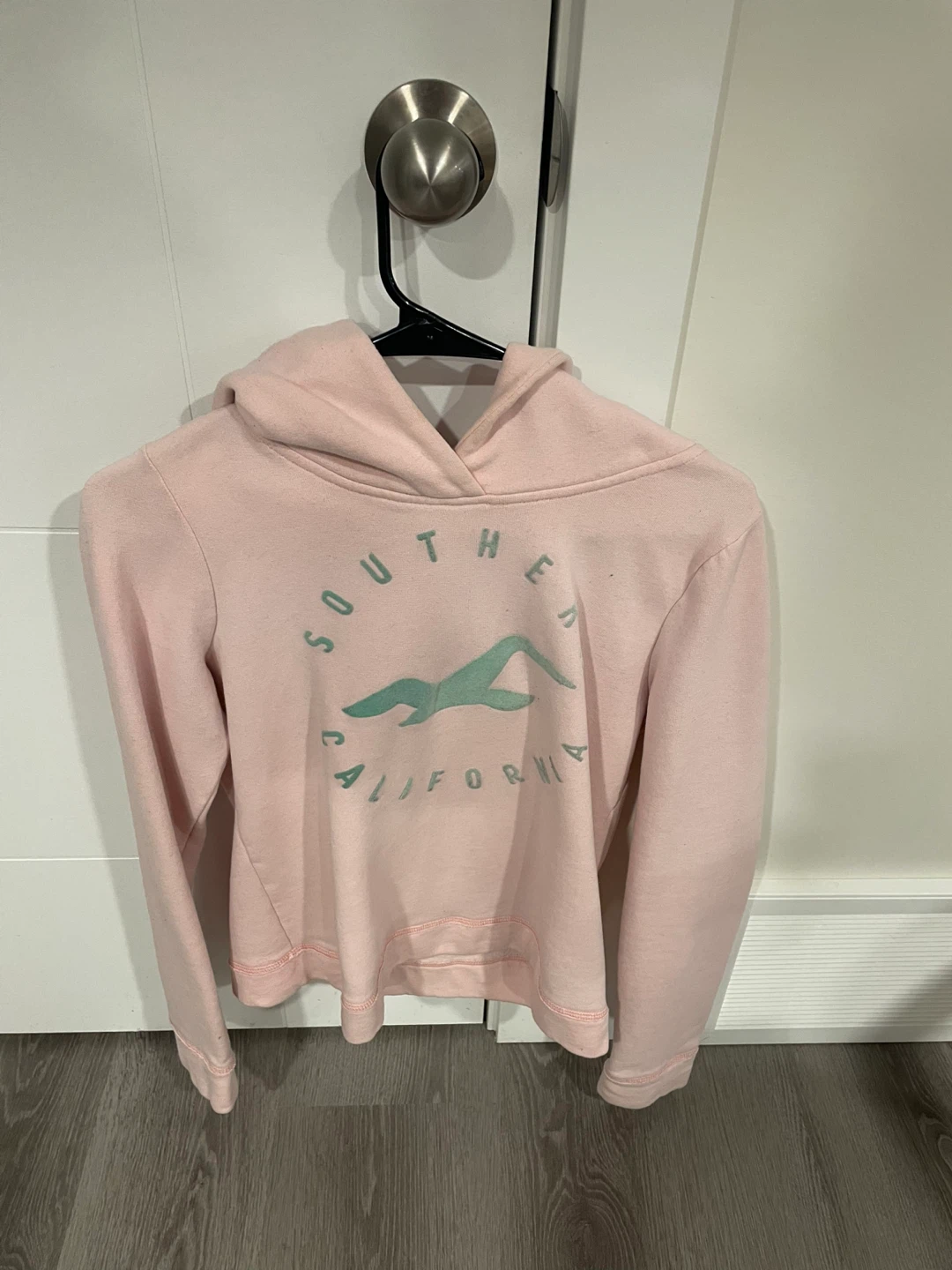 Hollister Pink Graphic Hoodie - Size M