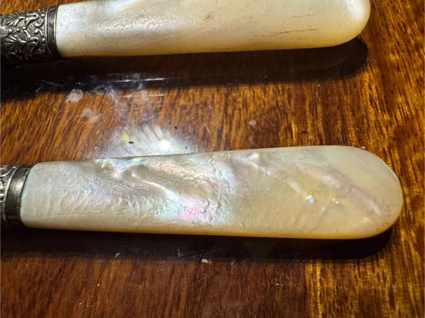 Victorian Mother of Pearl Handle 2pc Cutlery Set - photo 5