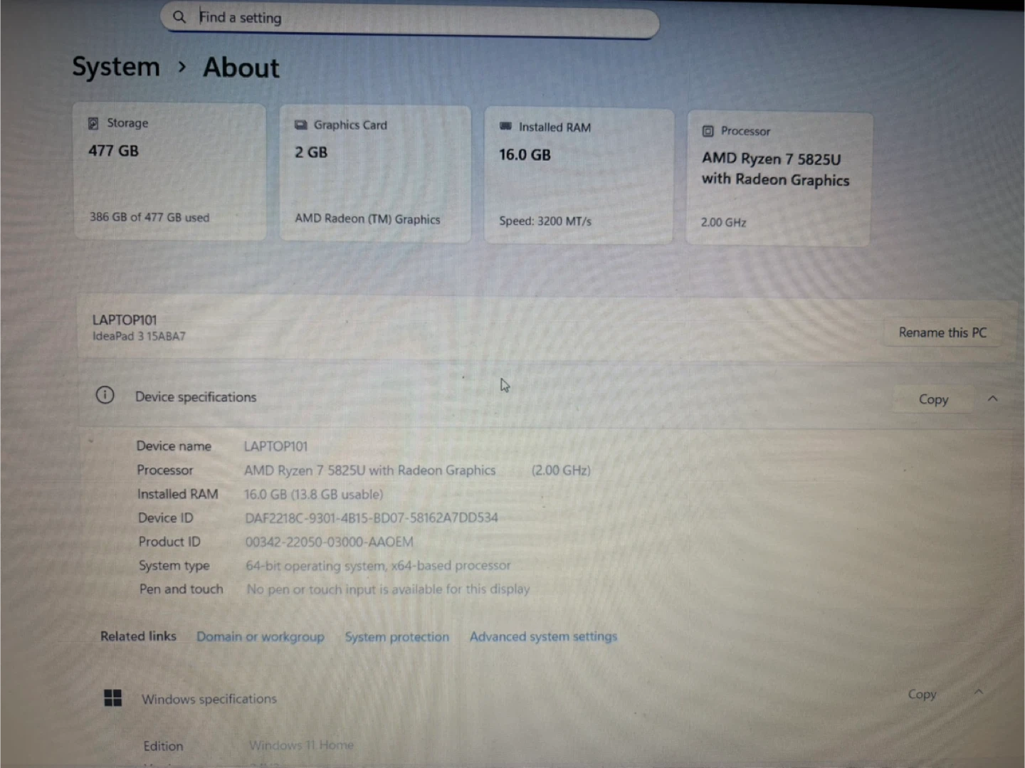 Lenovo Laptop IdeaPad 3 15ABA7 - photo 3