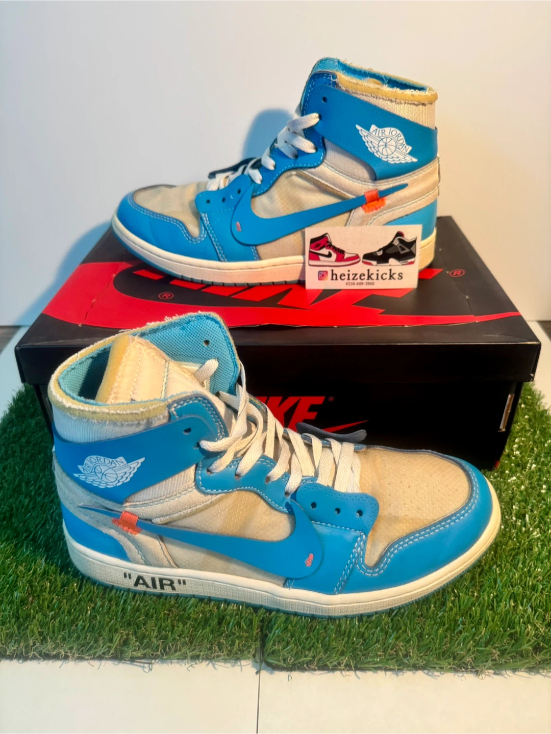 Jordan 1 High Off White UNC size 9.5 - photo 2