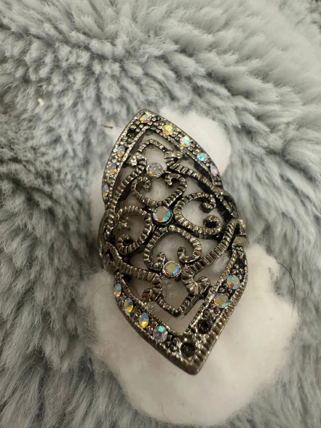 Statement Ring with Rhinestones - photo 4