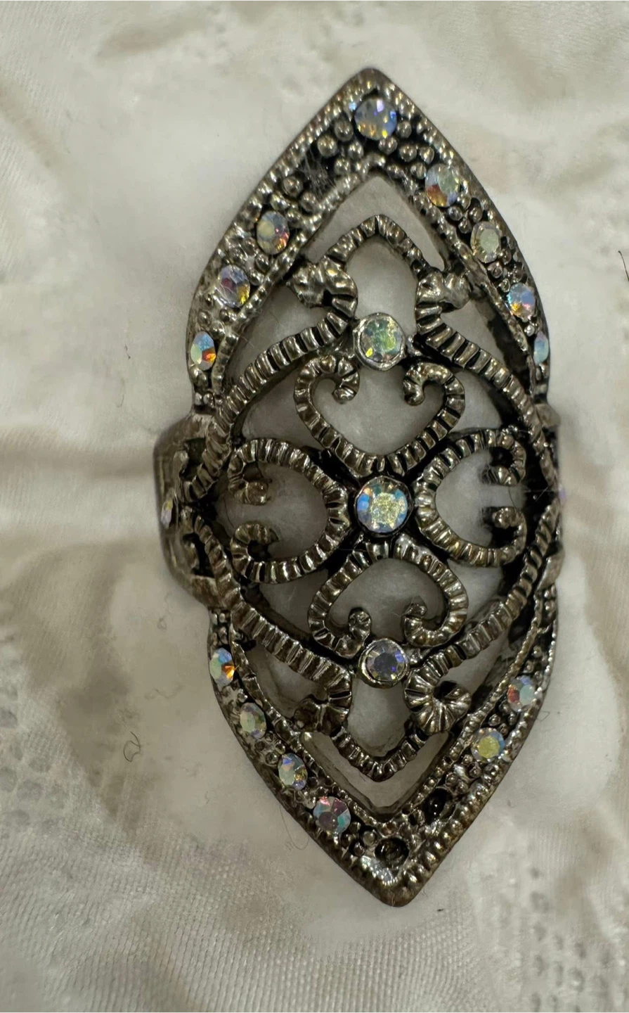 Statement Ring with Rhinestones - photo 2