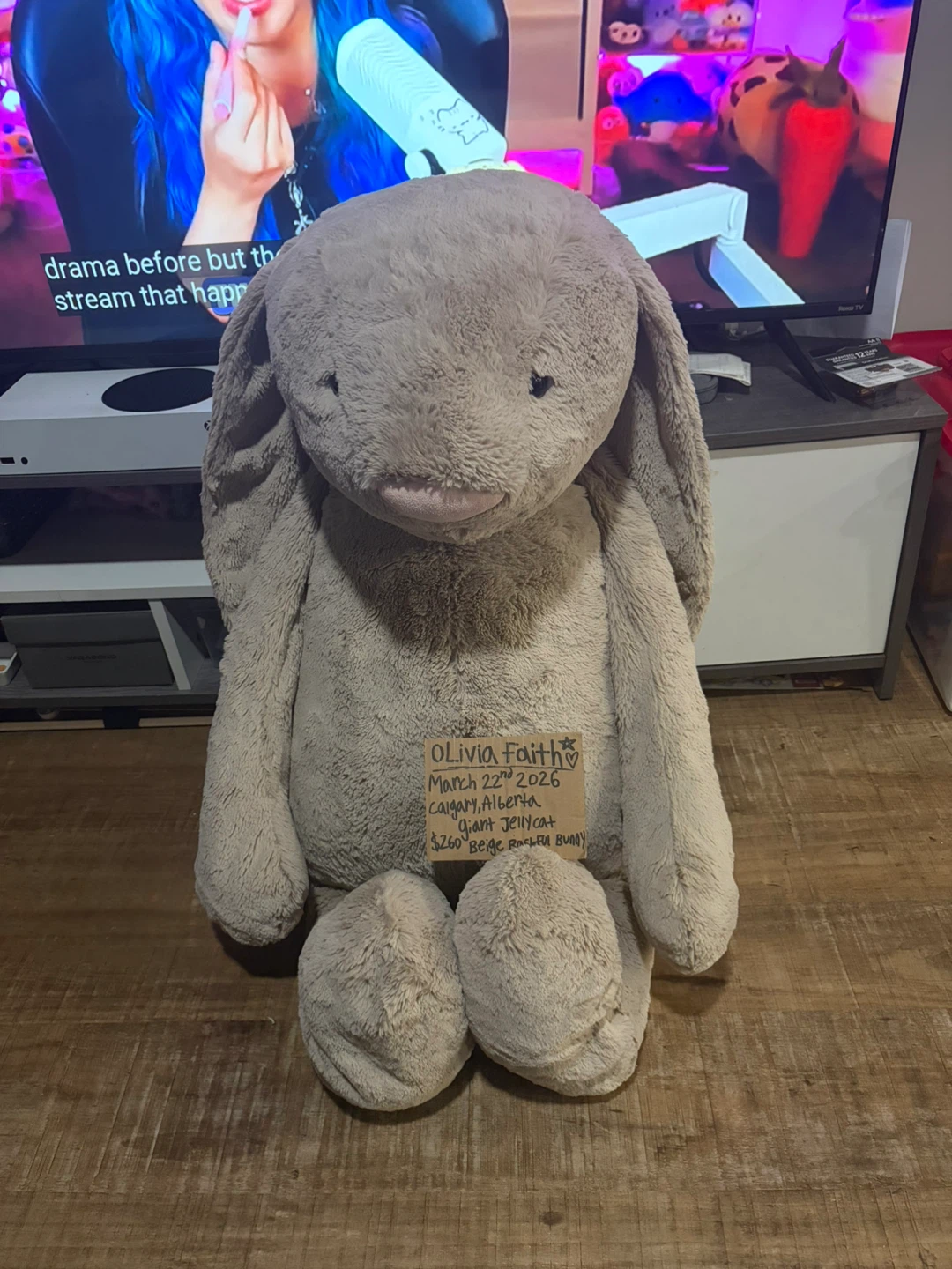 Giant Jellycat Beige Bashful Bunny
