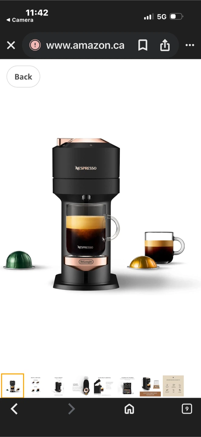 Nespresso Vertuo Pop Coffee Machine - Black