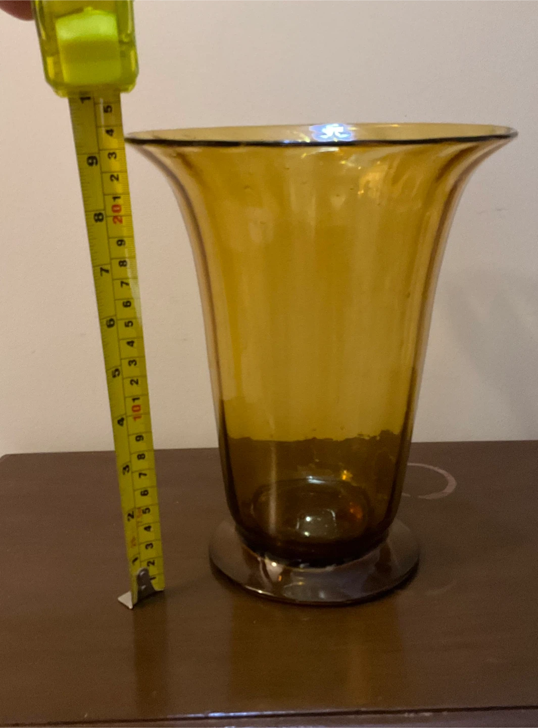 Amber Glass Vase MCM - photo 4