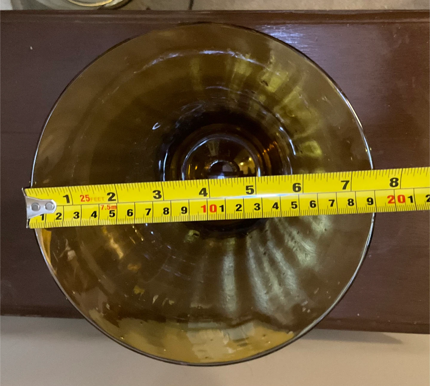 Amber Glass Vase MCM - photo 3