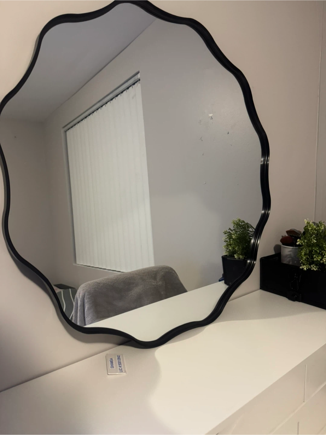 Wavy Black Framed Mirror - photo 5