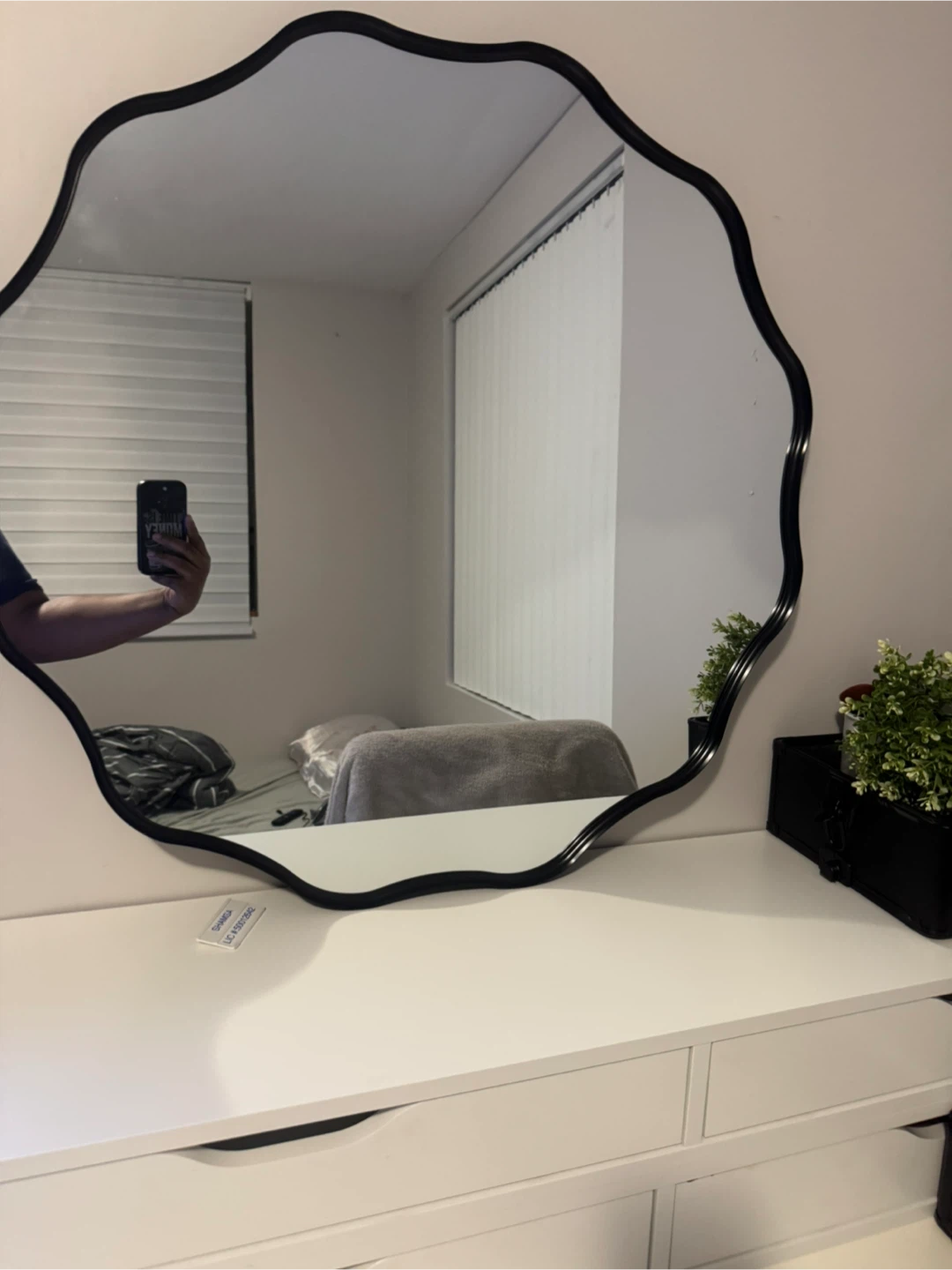 Wavy Black Framed Mirror - photo 4