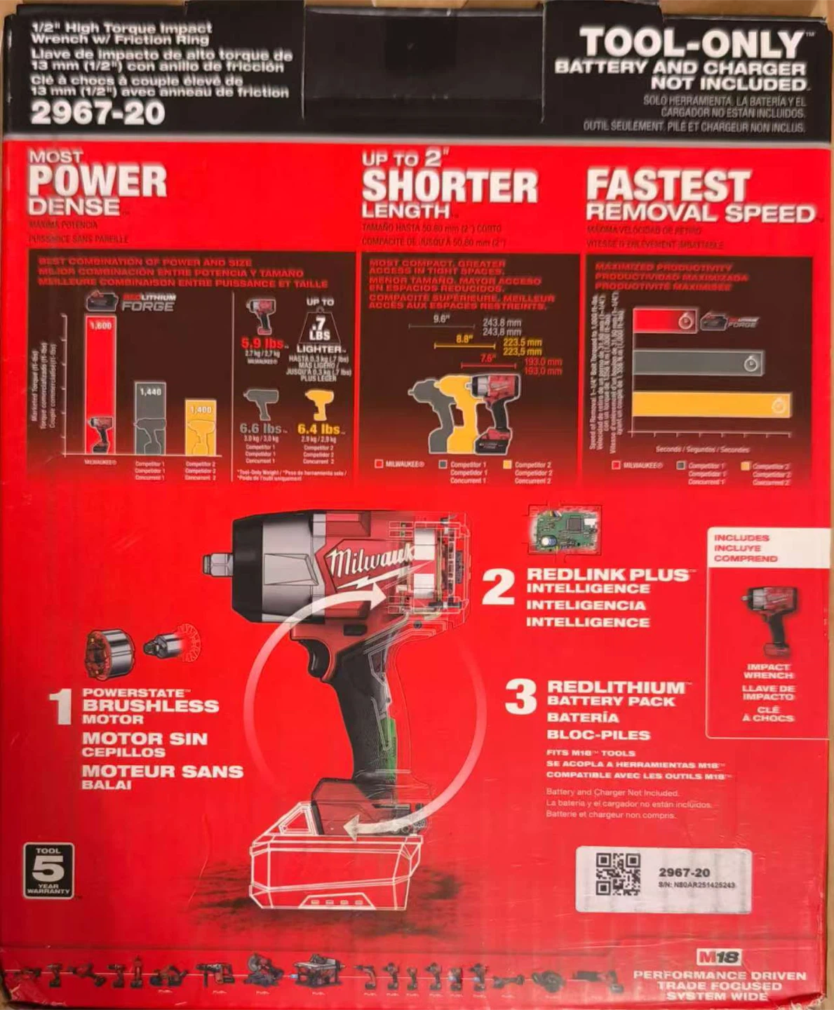 Milwaukee M18 FUEL 1/2" High Torque Impact Wrench