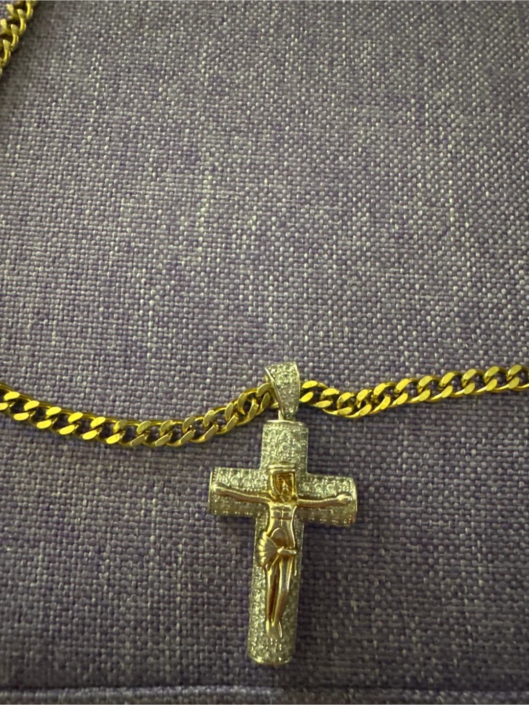 KUPING 14kGold laminated Chain with Jesus Crucifix Pendant - photo 3
