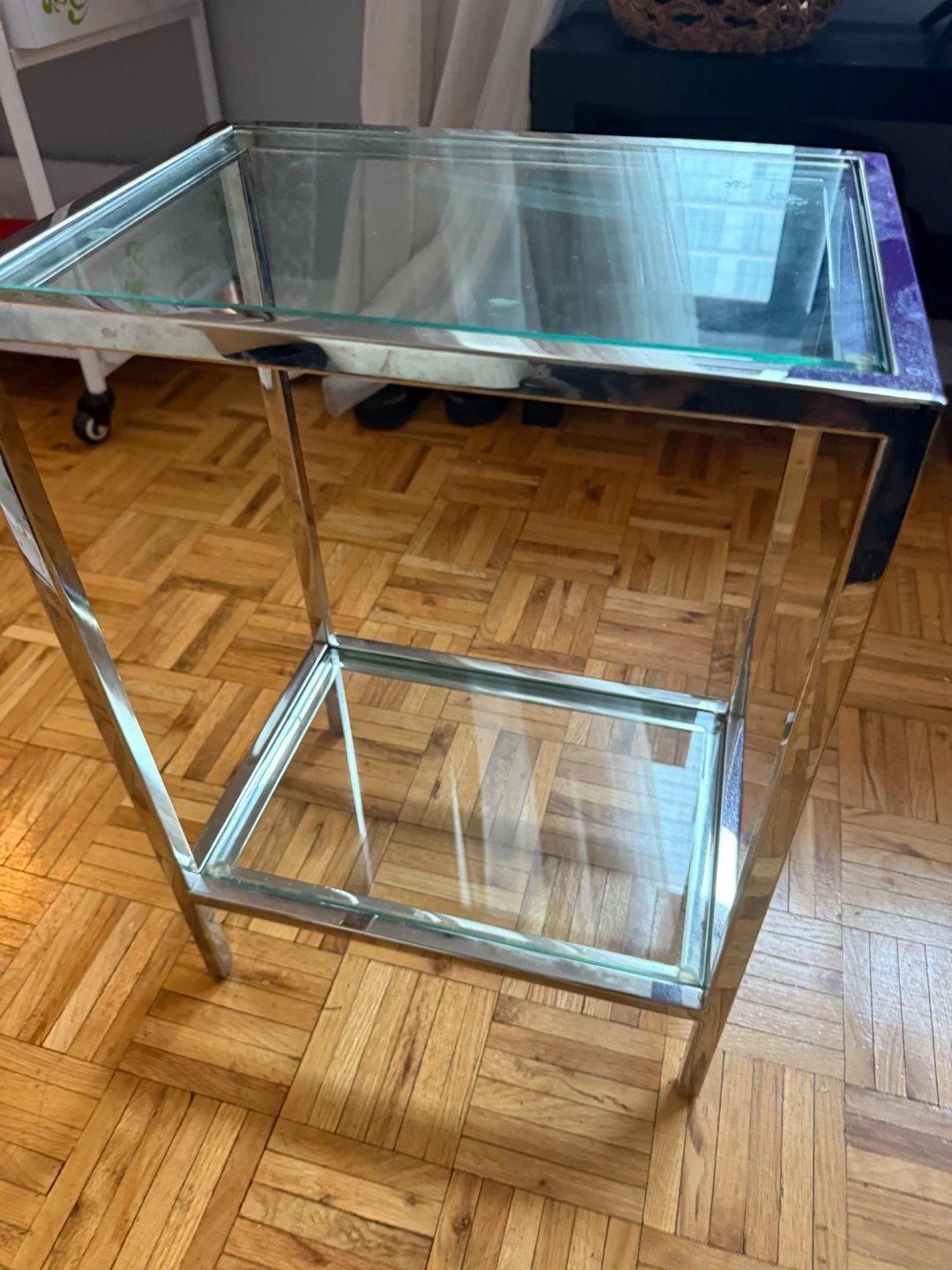 Glass end table