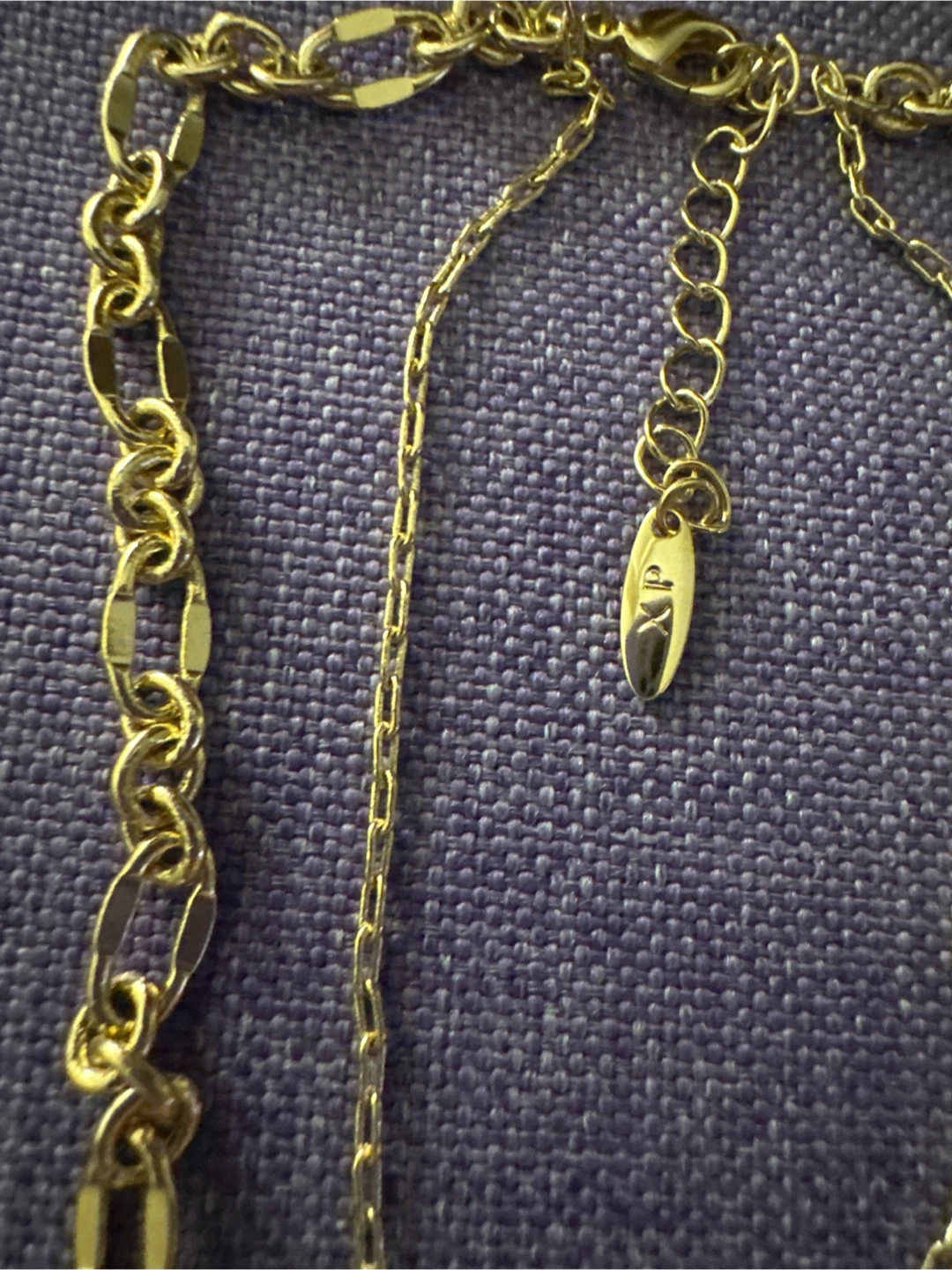 14k gold laminated Leaf Pendant Layered Necklace - photo 3