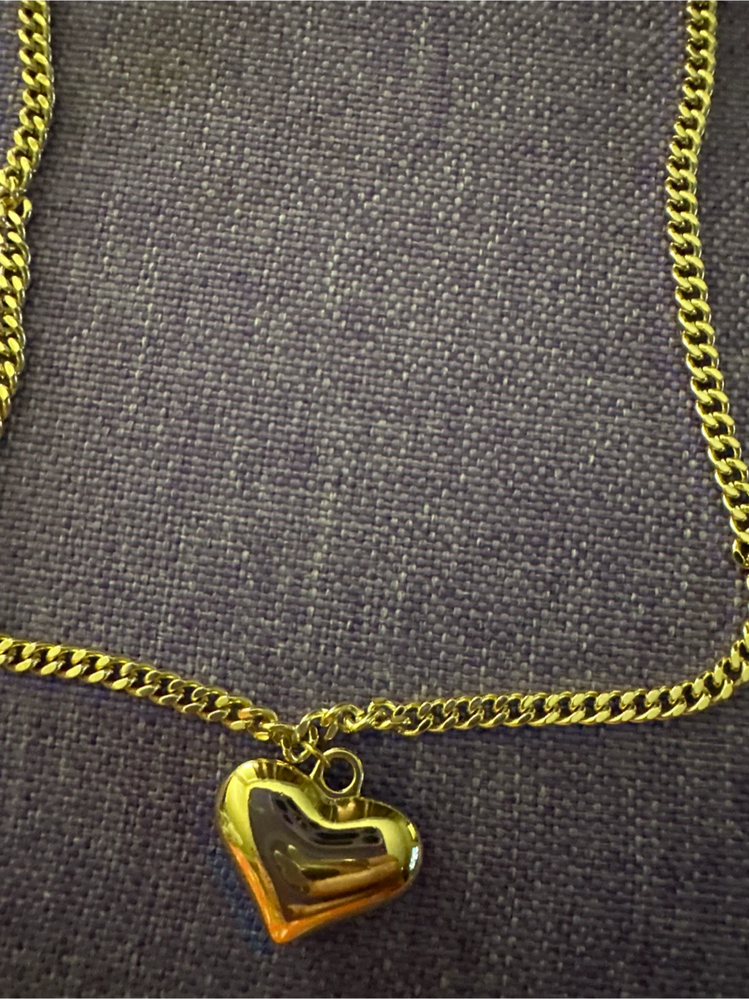 Gold Heart Pendant Chain Necklace - photo 3