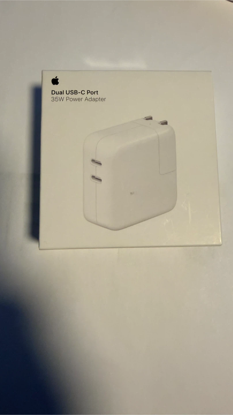 Apple 35W Dual USB-C Port Adapter & USB-C to Lightning Cable