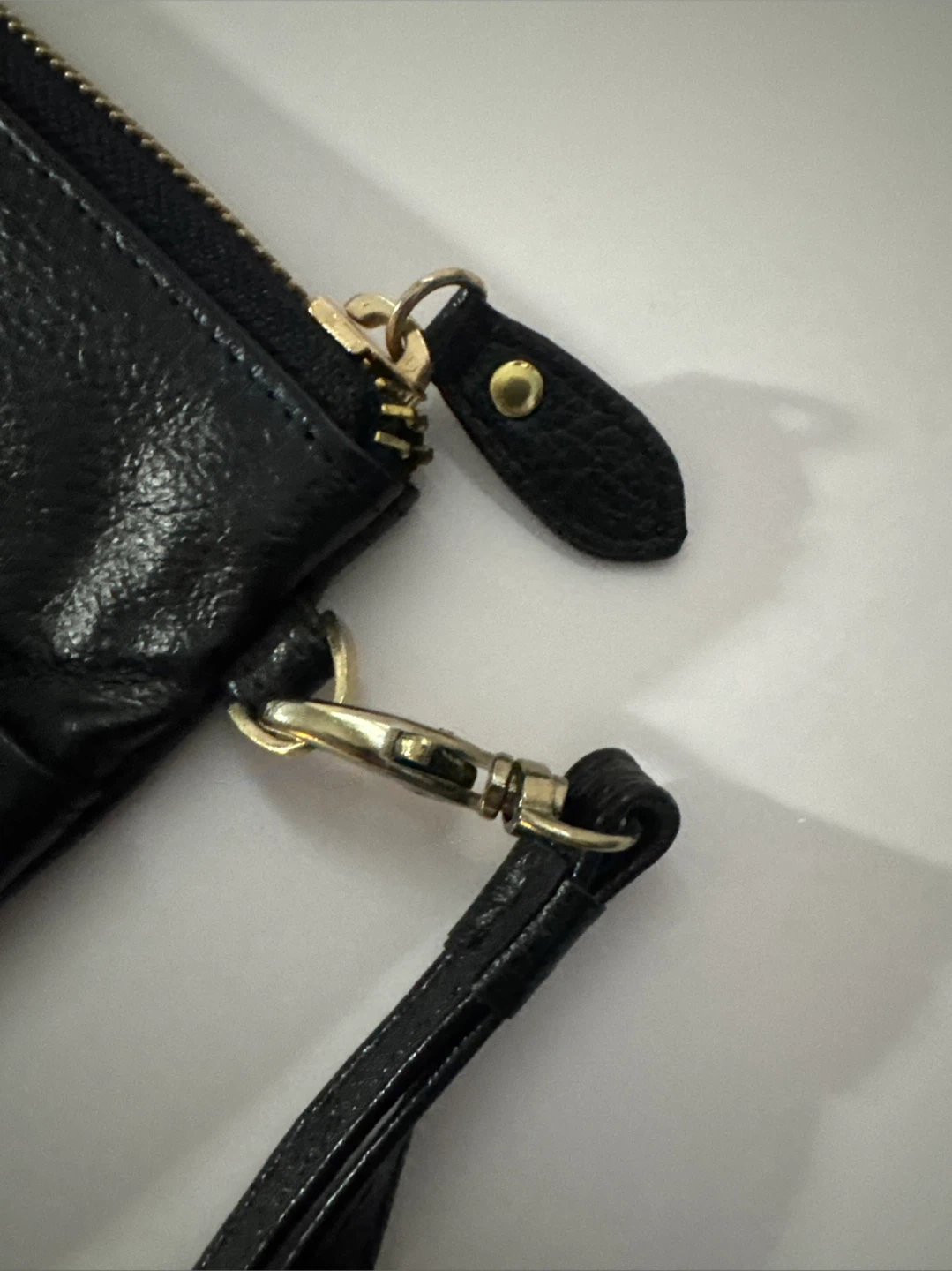 LODIS Black Leather Clutch Wristlet Like New Condition - photo 5
