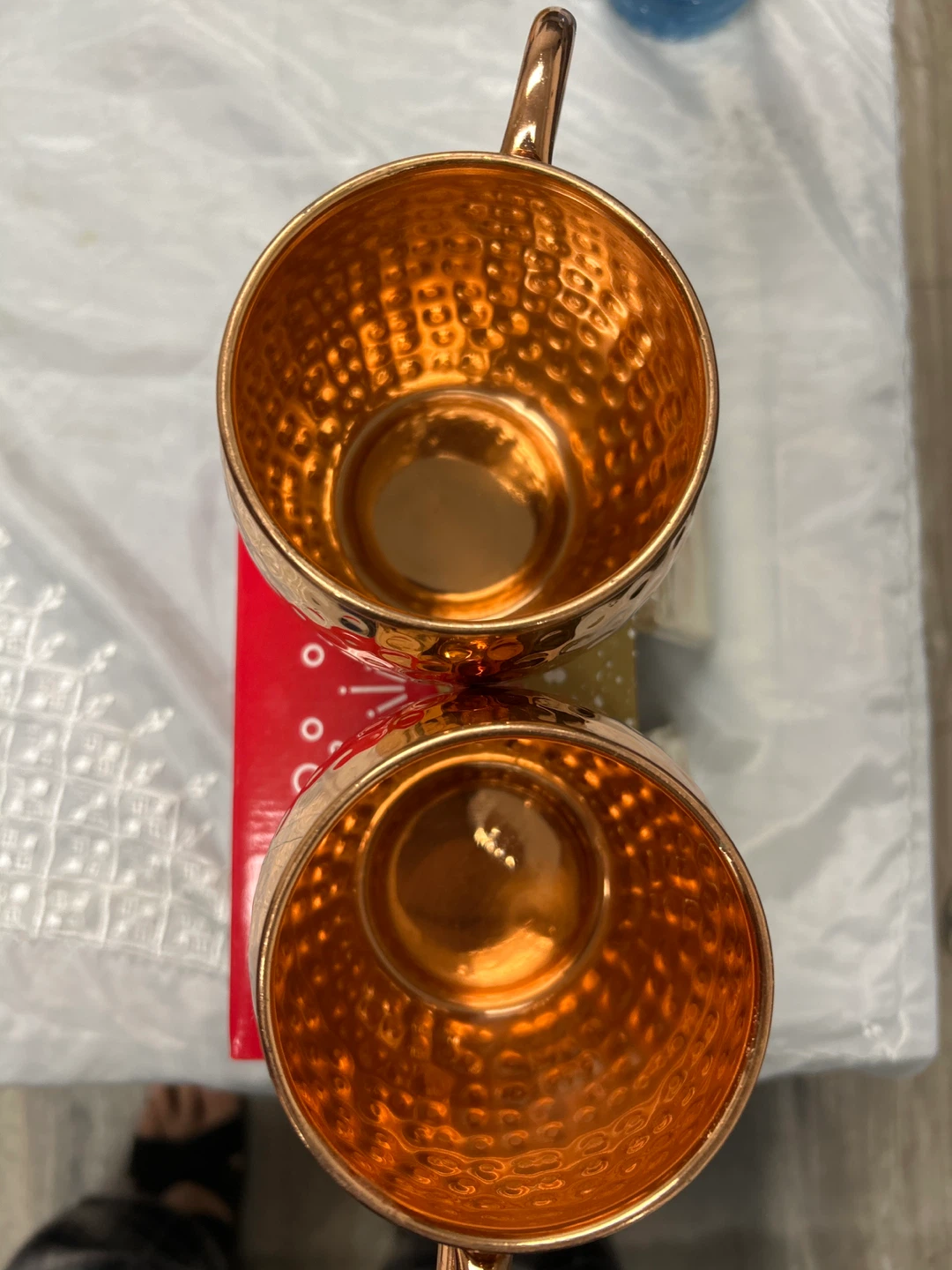 Set of 2 Copper Mugs with Coasters - photo 3