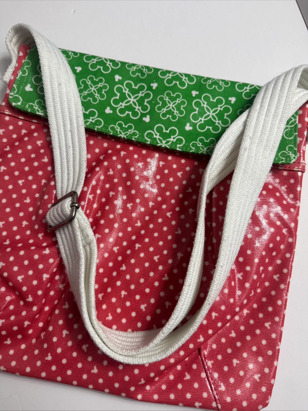 Red Polka Dot & Green Mickey Mouse Print Bag - photo 4