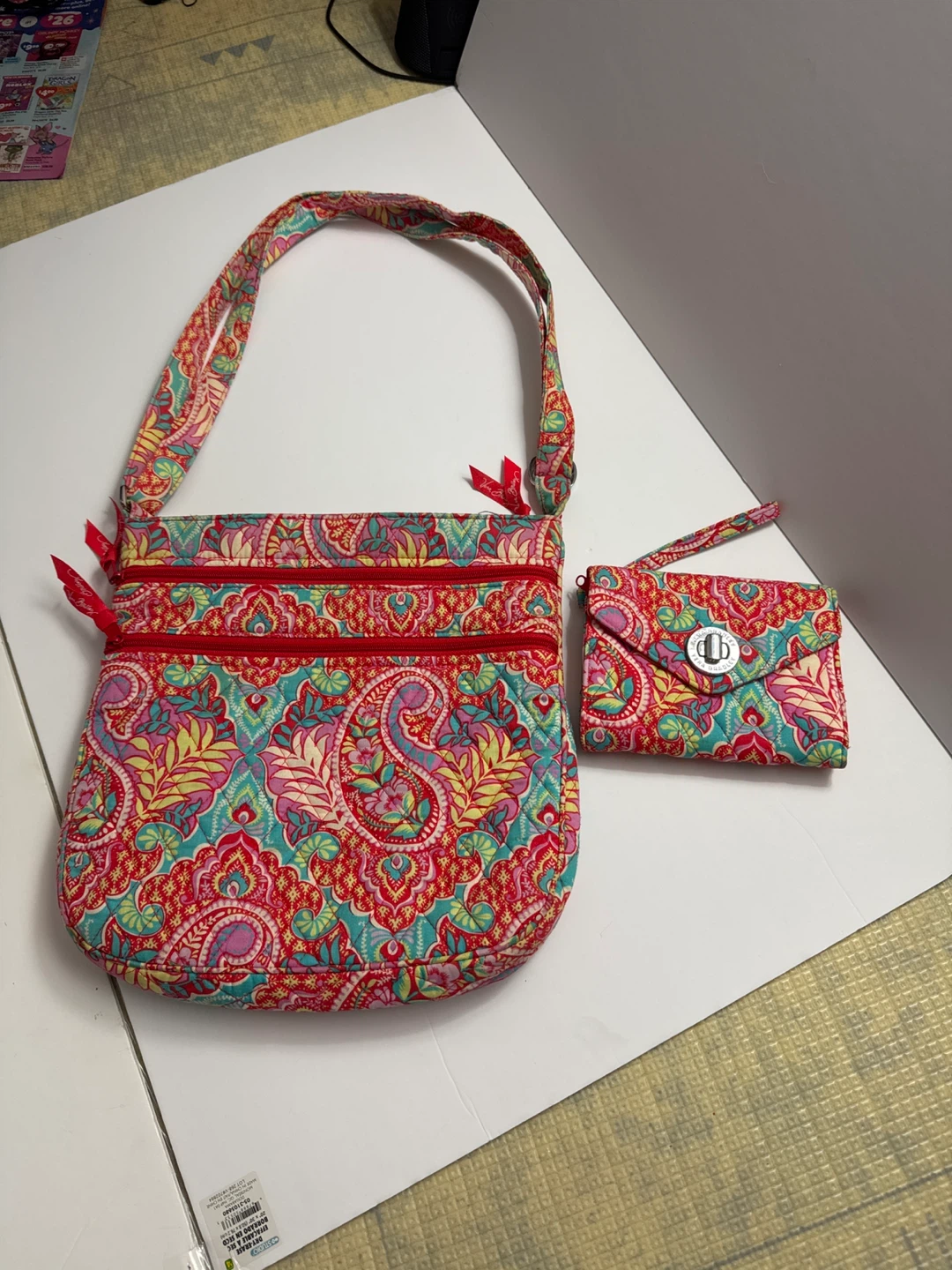 Vera Bradley Quilted Paisley Shoulder Bag & Wallet Set - photo 2
