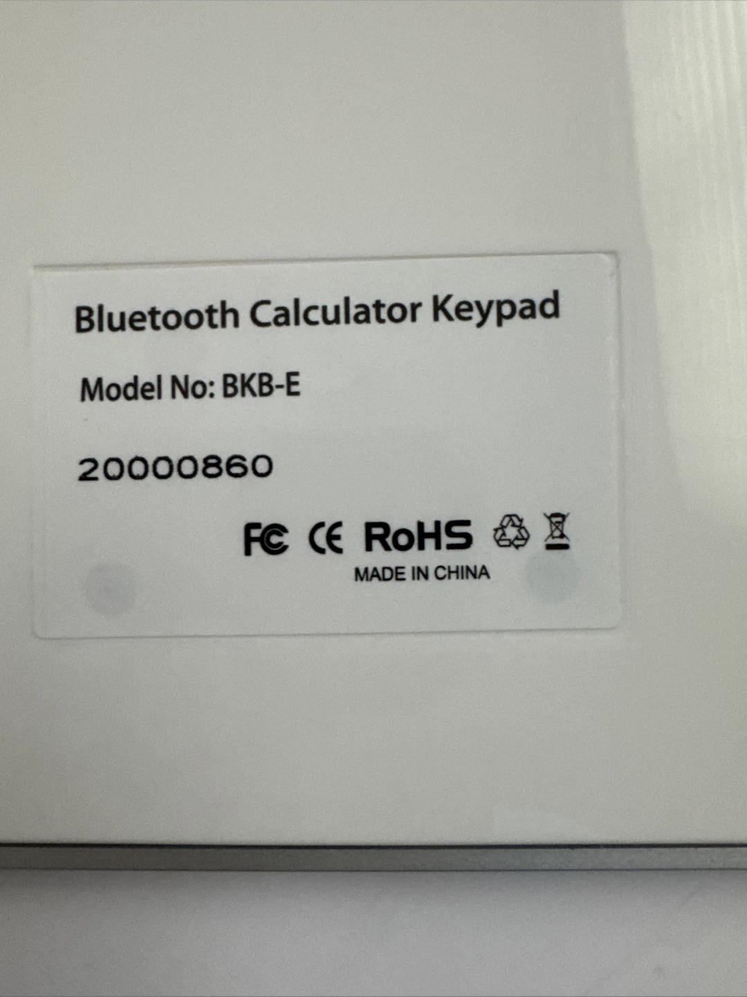 Bluetooth Calculator Keypad Model BKB-E - photo 4