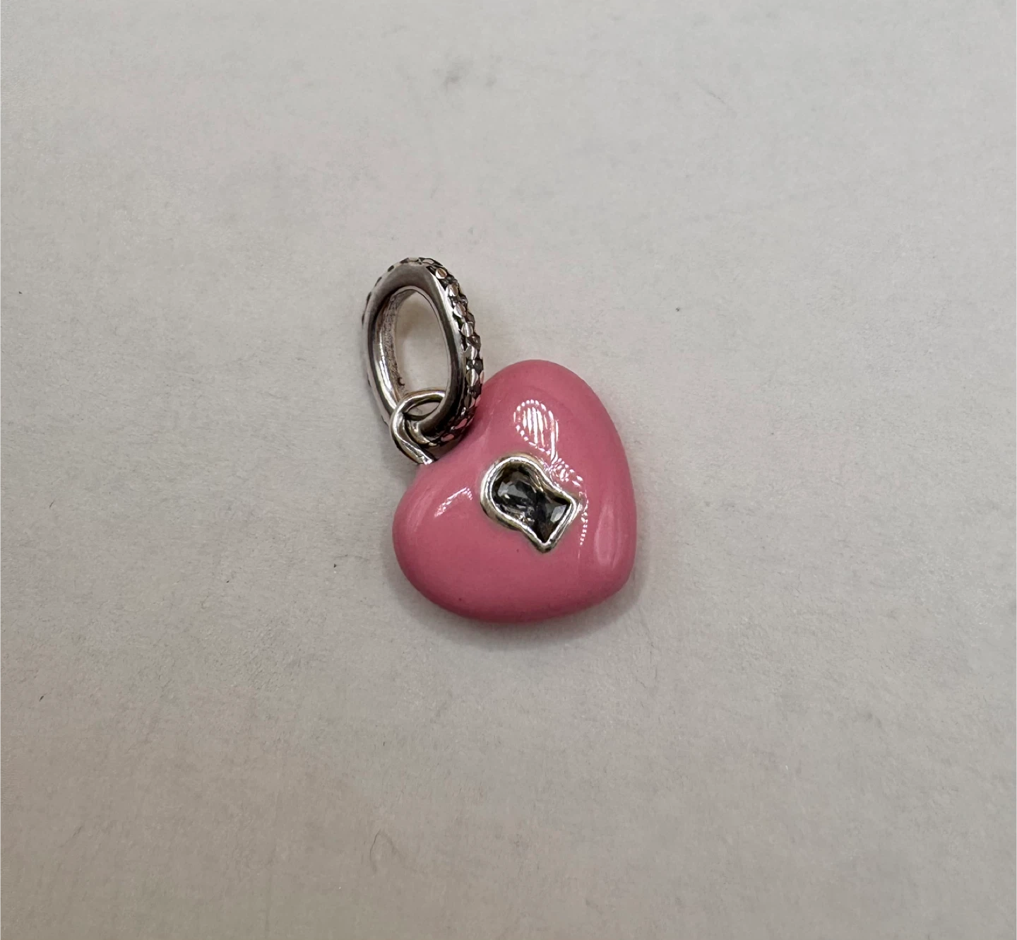 Pink Heart Charm with "Yours" Engraving - photo 2