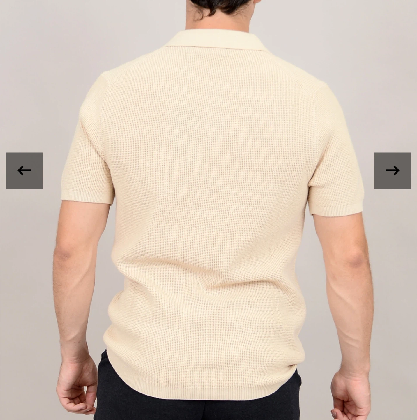 Hedge Mens SS Knit Polo - Ecru - photo 3