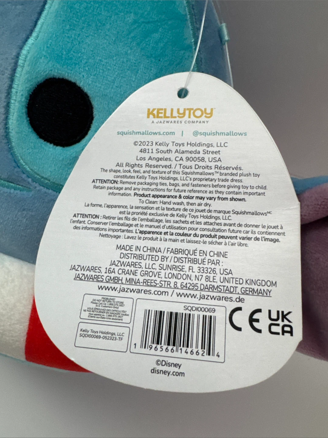 Squishmallows Disney Stitch Plush Toy with Life Ring - photo 5