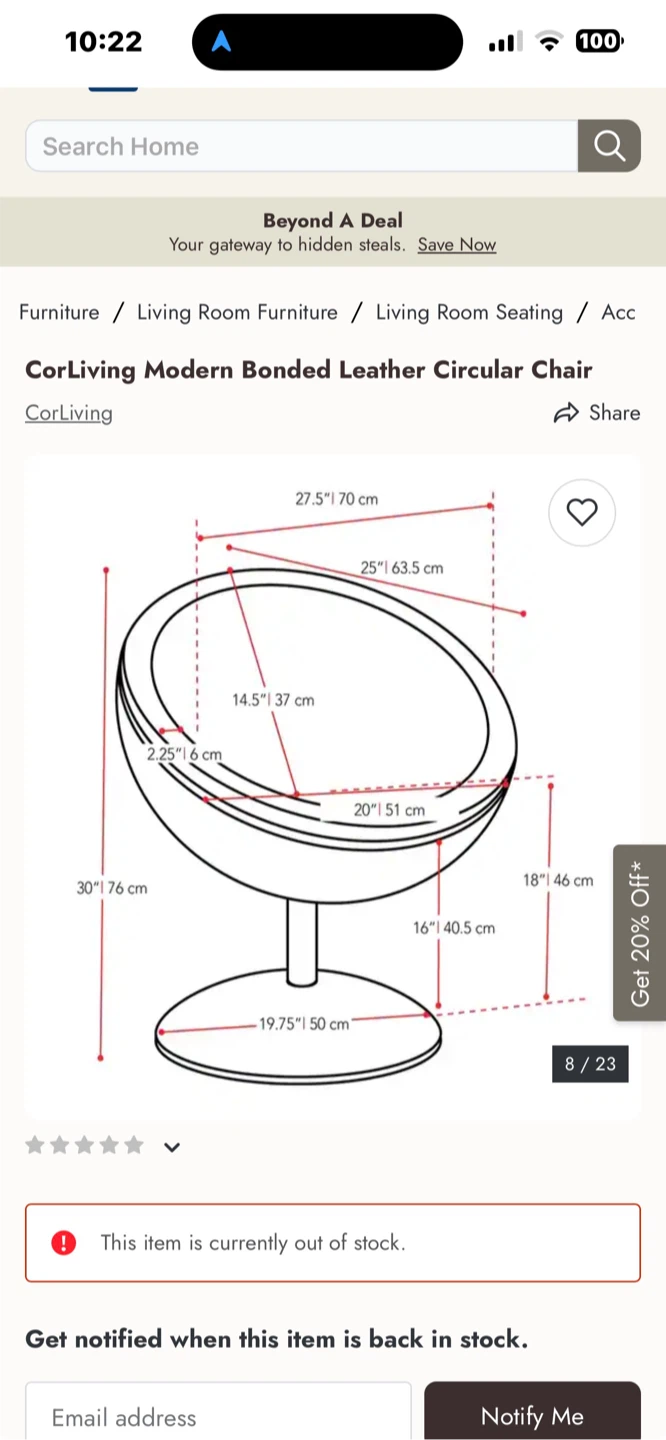 Corliving Mod Circular Chair - photo 4