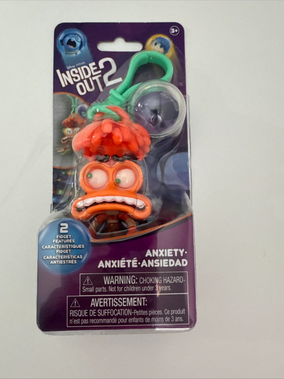 Disney Pixar Inside Out 2 Anxiety and Sadness Fidget Keychains - photo 2