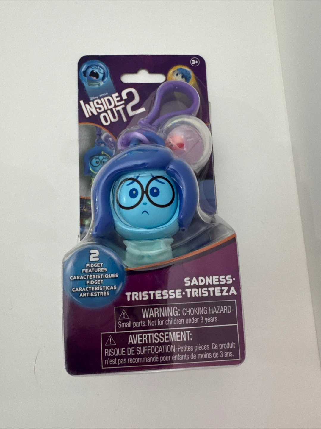 Disney Pixar Inside Out 2 Anxiety and Sadness Fidget Keychains - photo 3