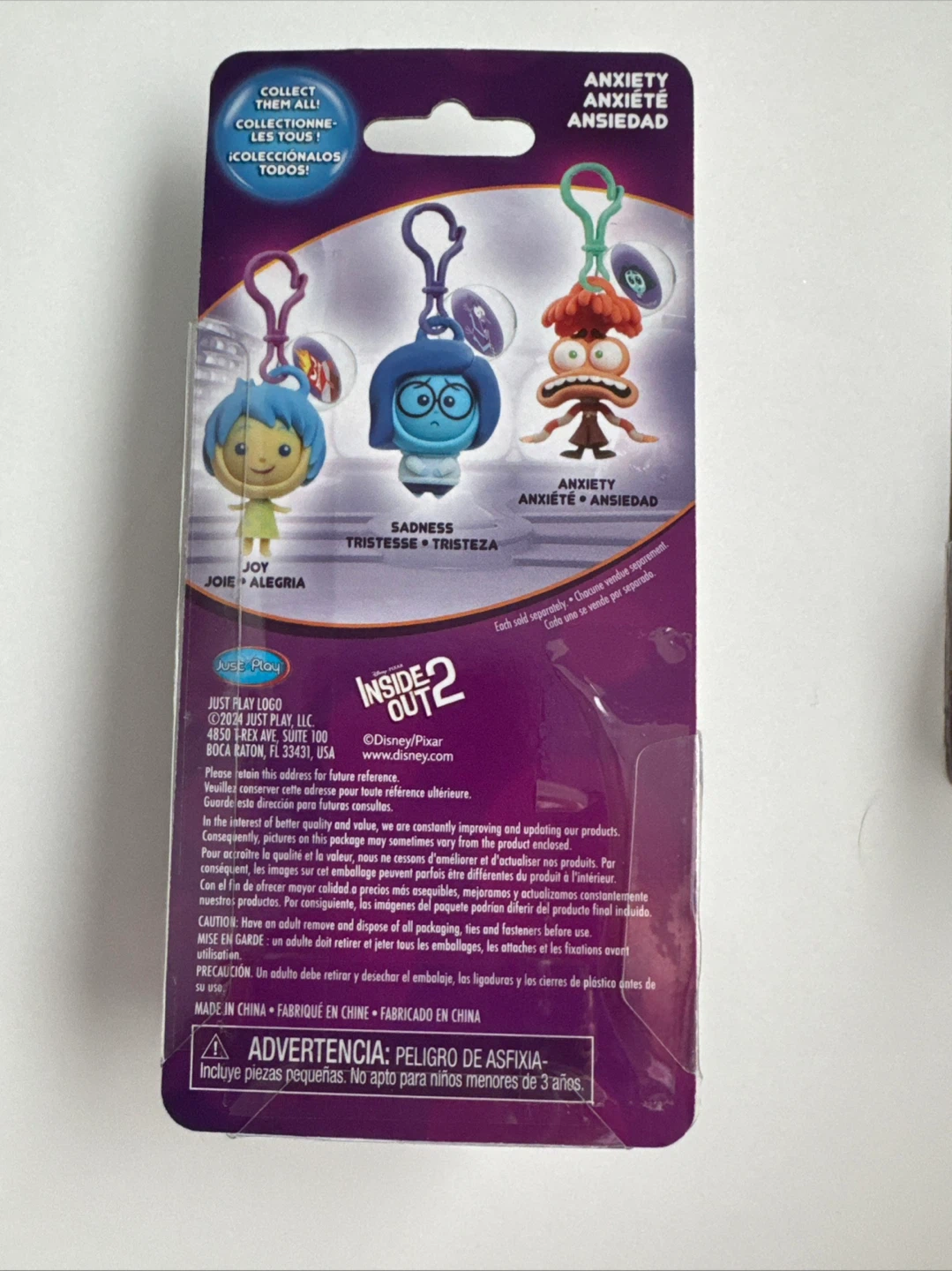 Disney Pixar Inside Out 2 Anxiety and Sadness Fidget Keychains - photo 5