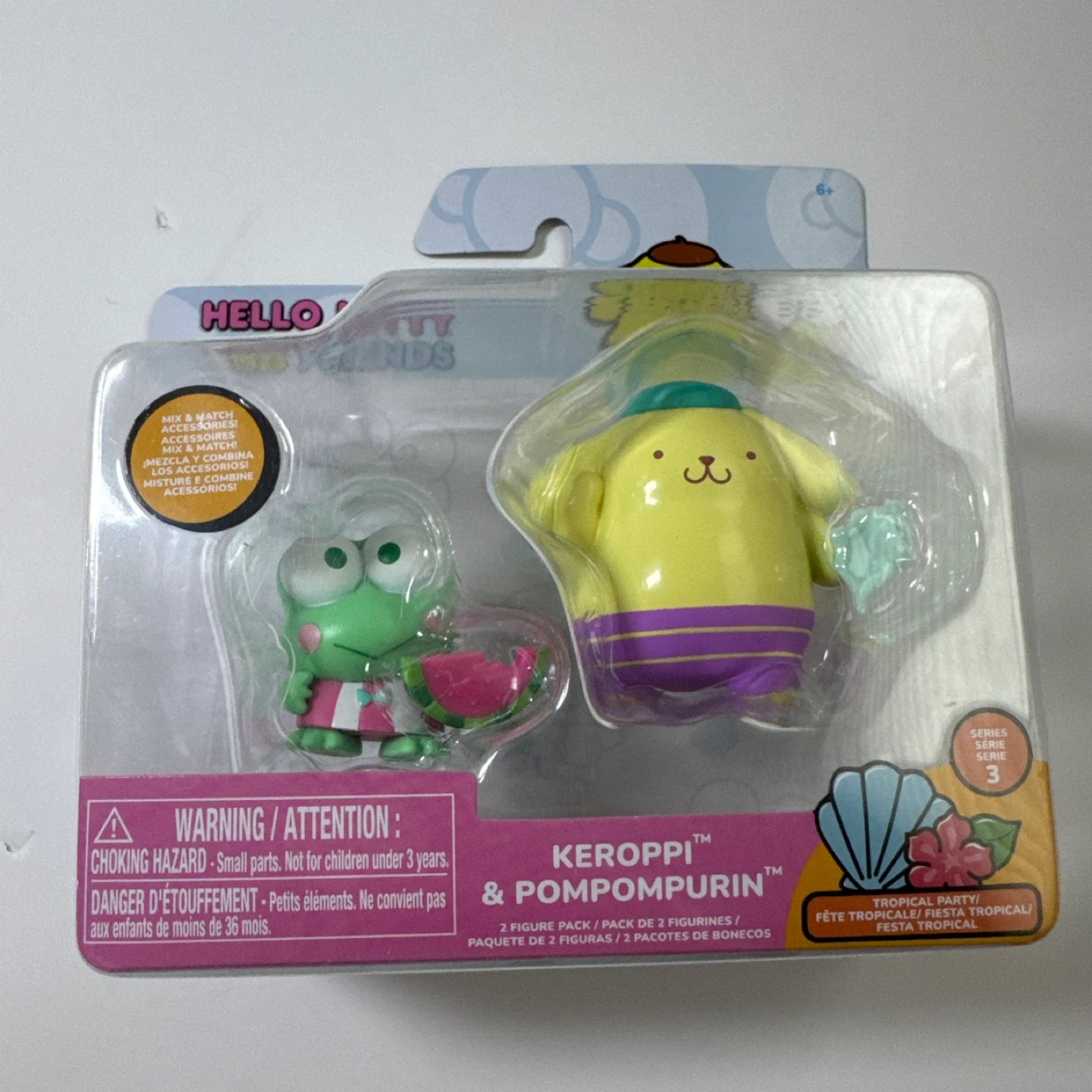 Hello Kitty & Friends Keroppi &Pompompurin 2 Figure Pack