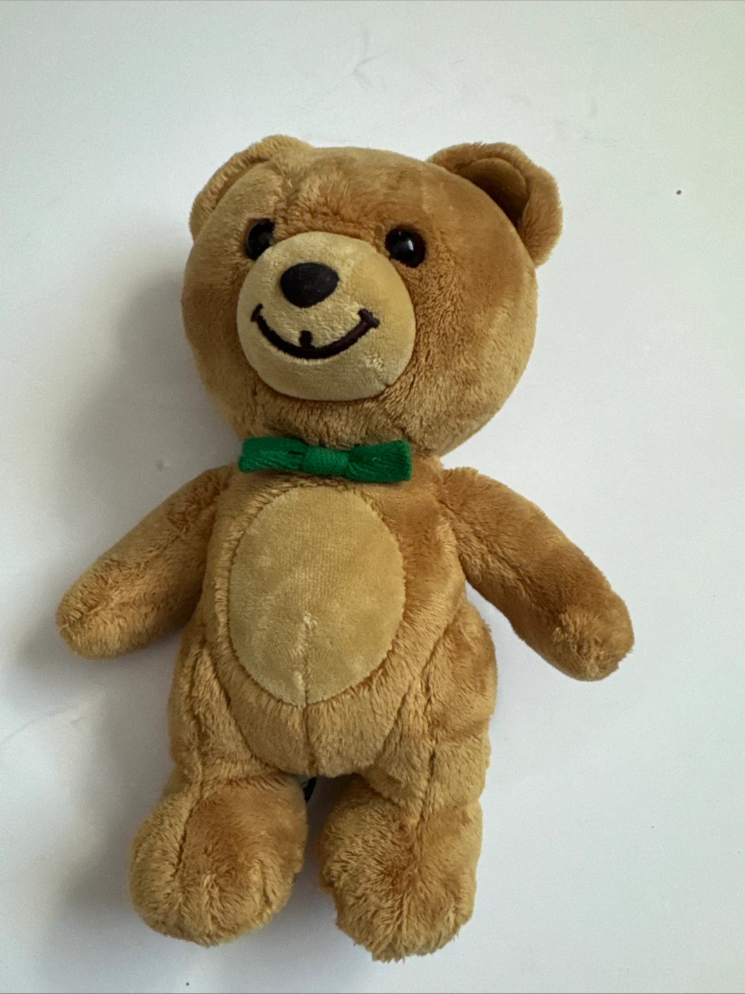GUND Brown Teddy Bear Plush with Green Bow Tie