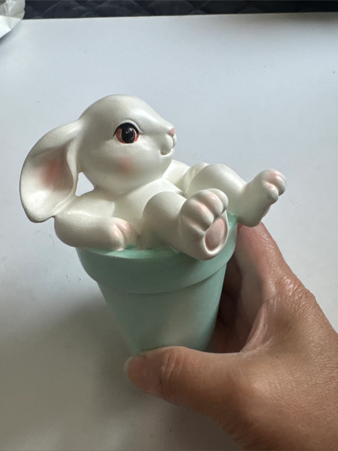 Ceramic Bunny in Pot Figurine - photo 2