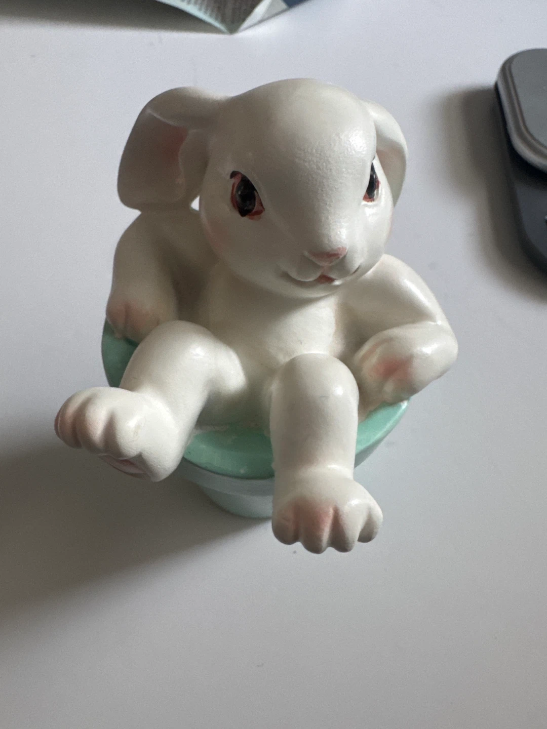 Ceramic Bunny in Pot Figurine