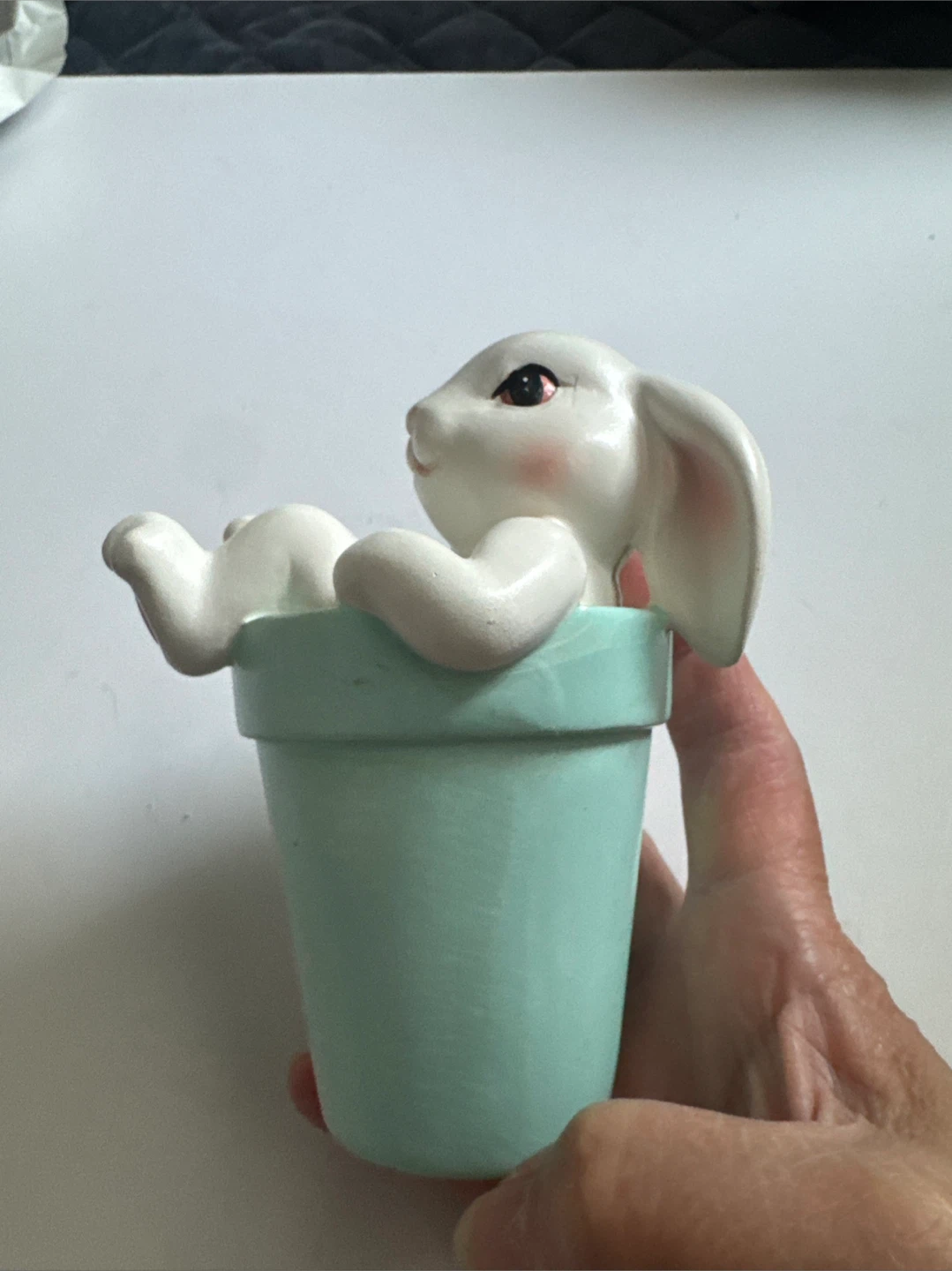 Ceramic Bunny in Pot Figurine - photo 3