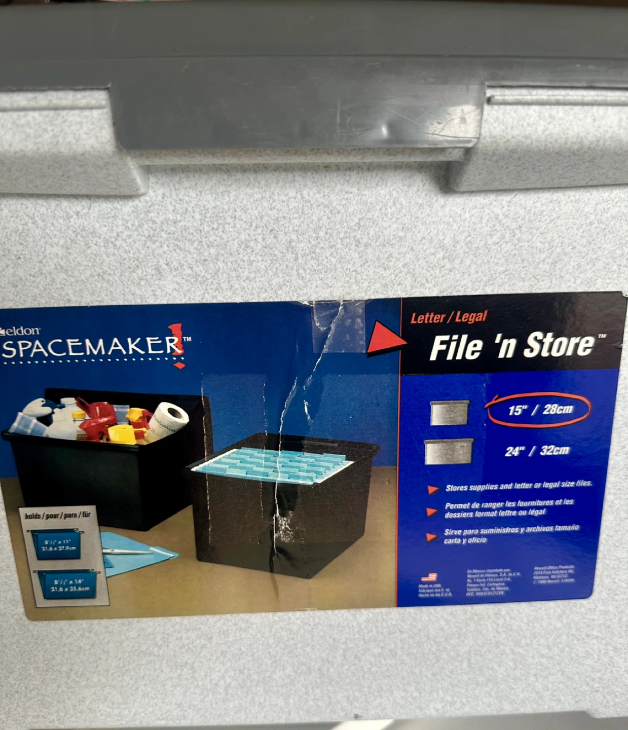 Spacemaker File 'n Store Storage Box+ Lid+ 32 colours separators
