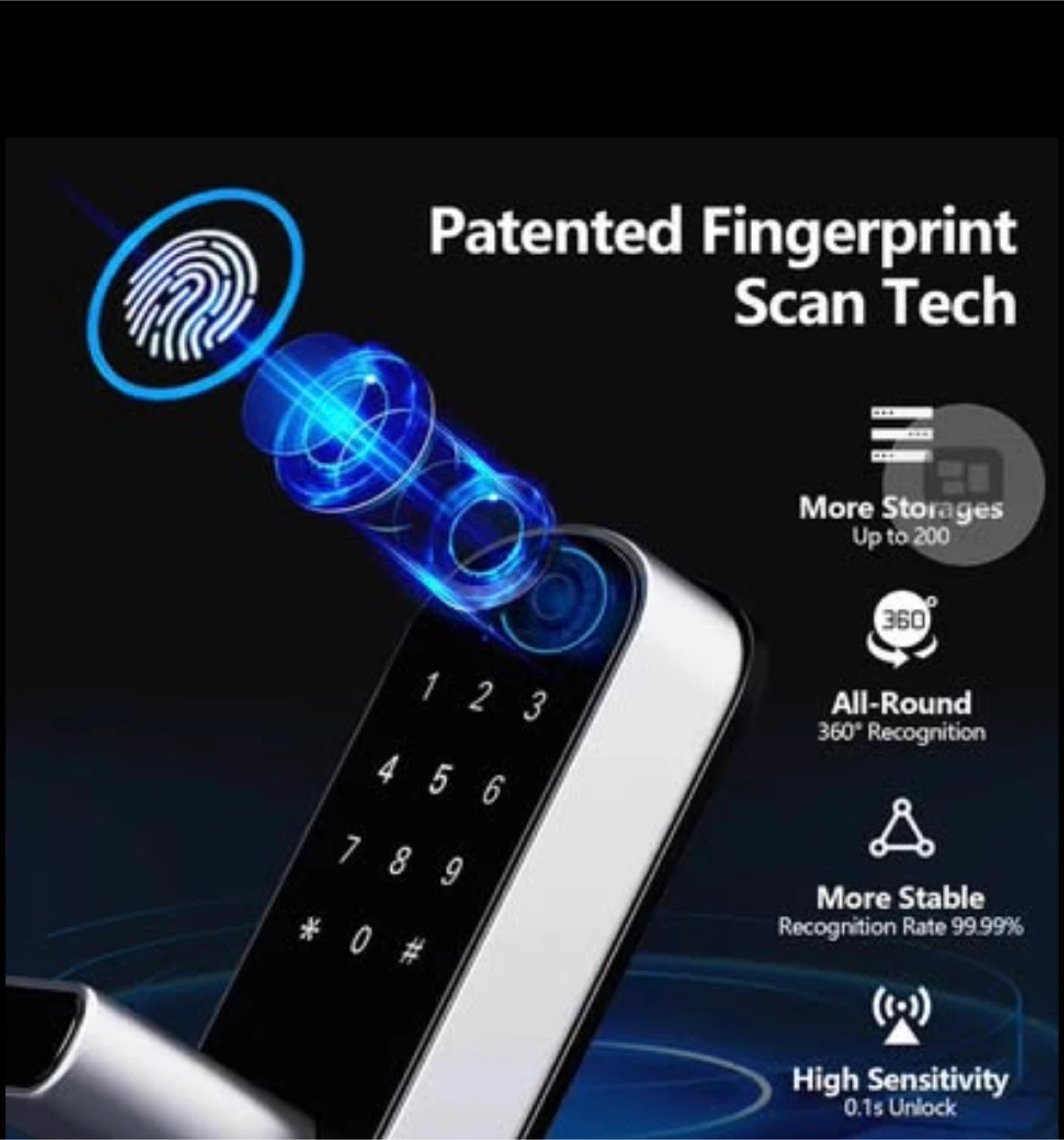 Smart Door Lock with Fingerprint and Keypad Access - photo 5