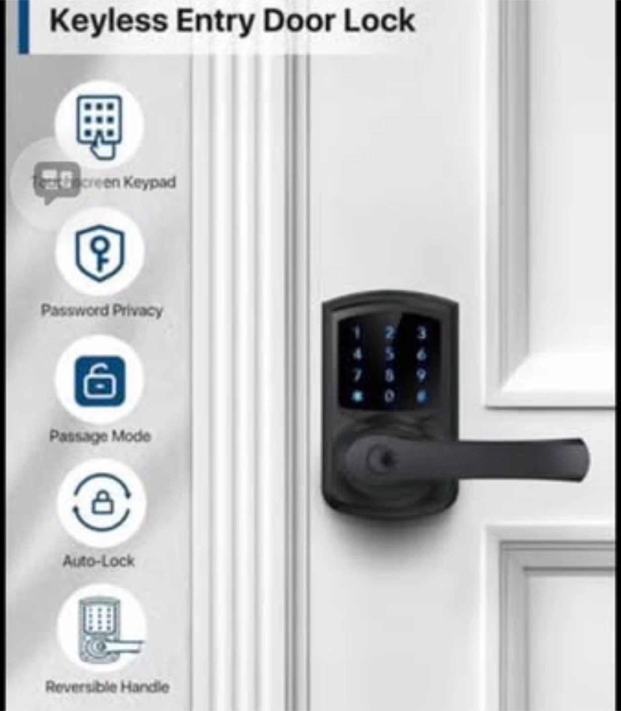 Keyless Entry Touchscreen Door Lock - photo 4