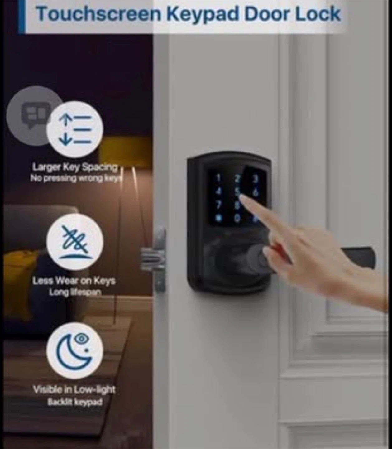 Keyless Entry Touchscreen Door Lock - photo 3