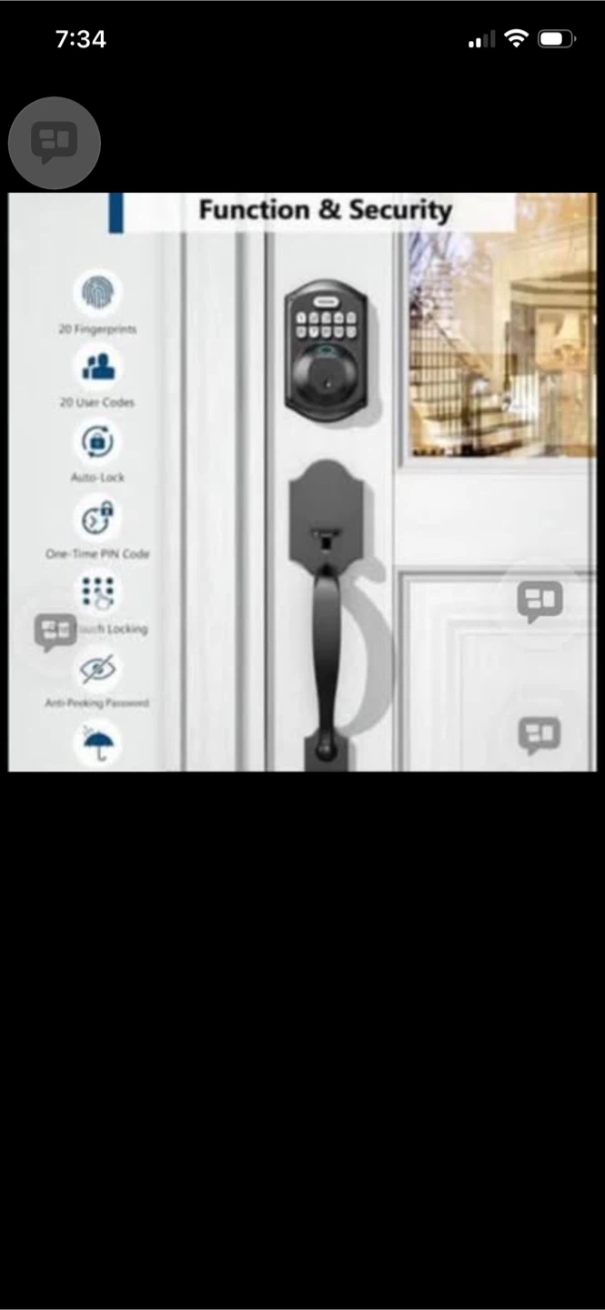 TECHO Smart Door Lock with Keypad and Fingerprint Scanner