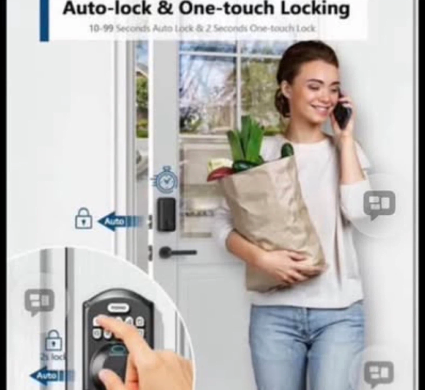 TECHO Smart Door Lock with Keypad and Fingerprint Scanner - photo 5