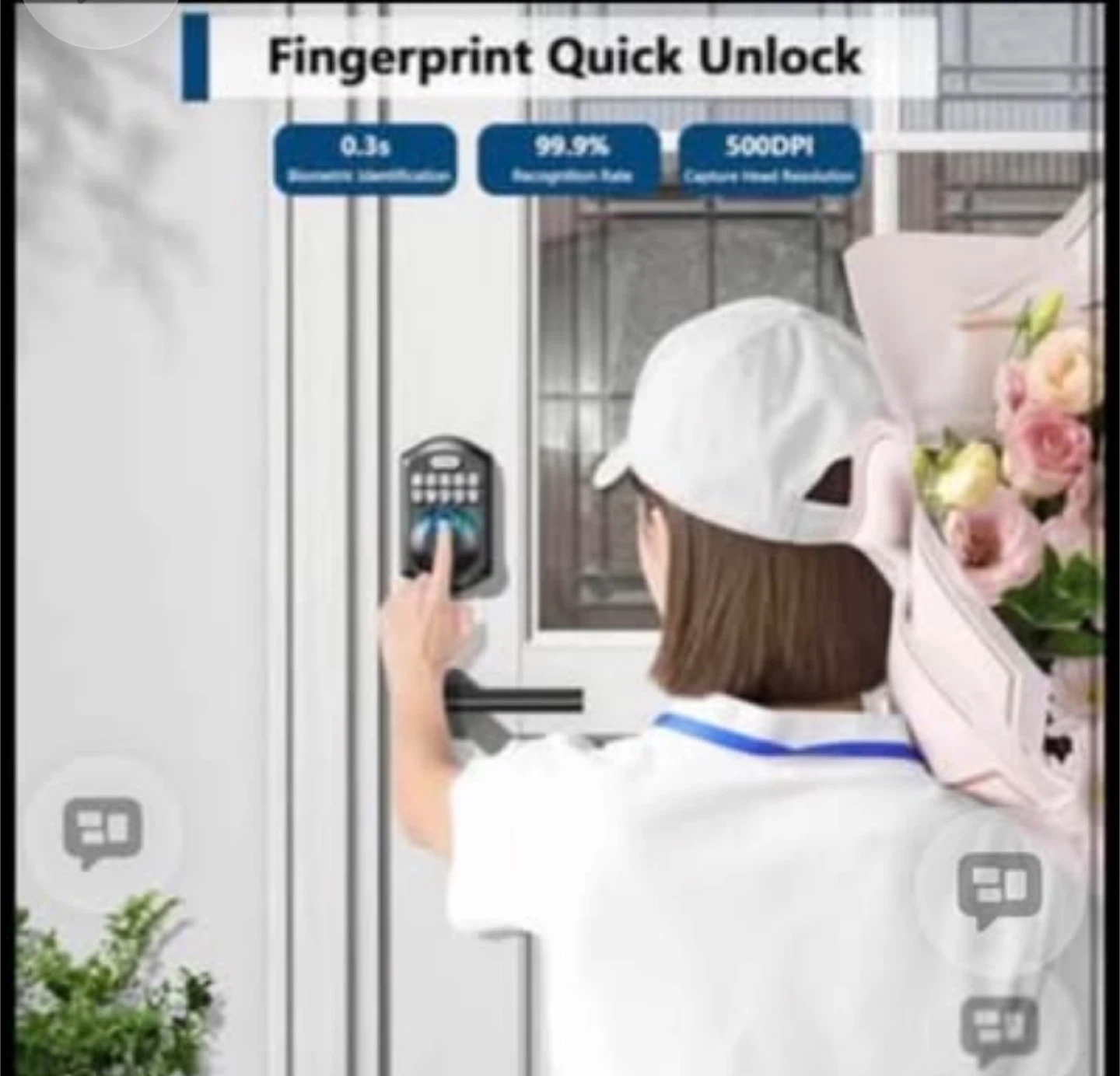 TECHO Smart Door Lock with Keypad and Fingerprint Scanner - photo 4