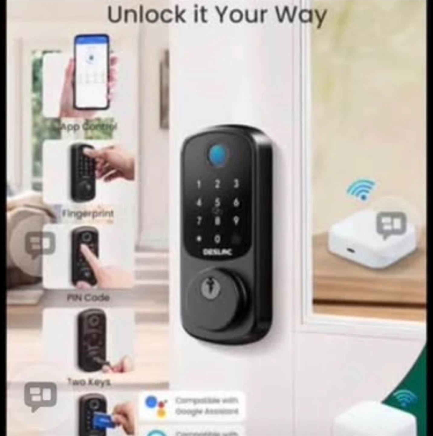 DESLAC Smart Door Lock with Keypad and Fingerprint - photo 2