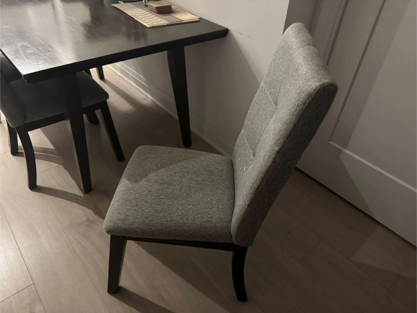Grey Upholstered Dining Chairs (Set of 4) - photo 4