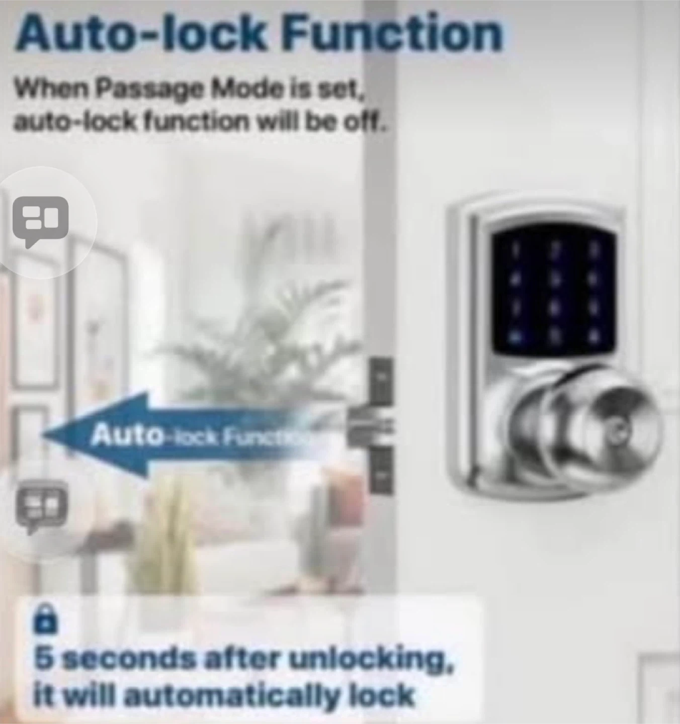 Hidalife Touchscreen Keyless Entry Door Lock - Satin Nickel - photo 5