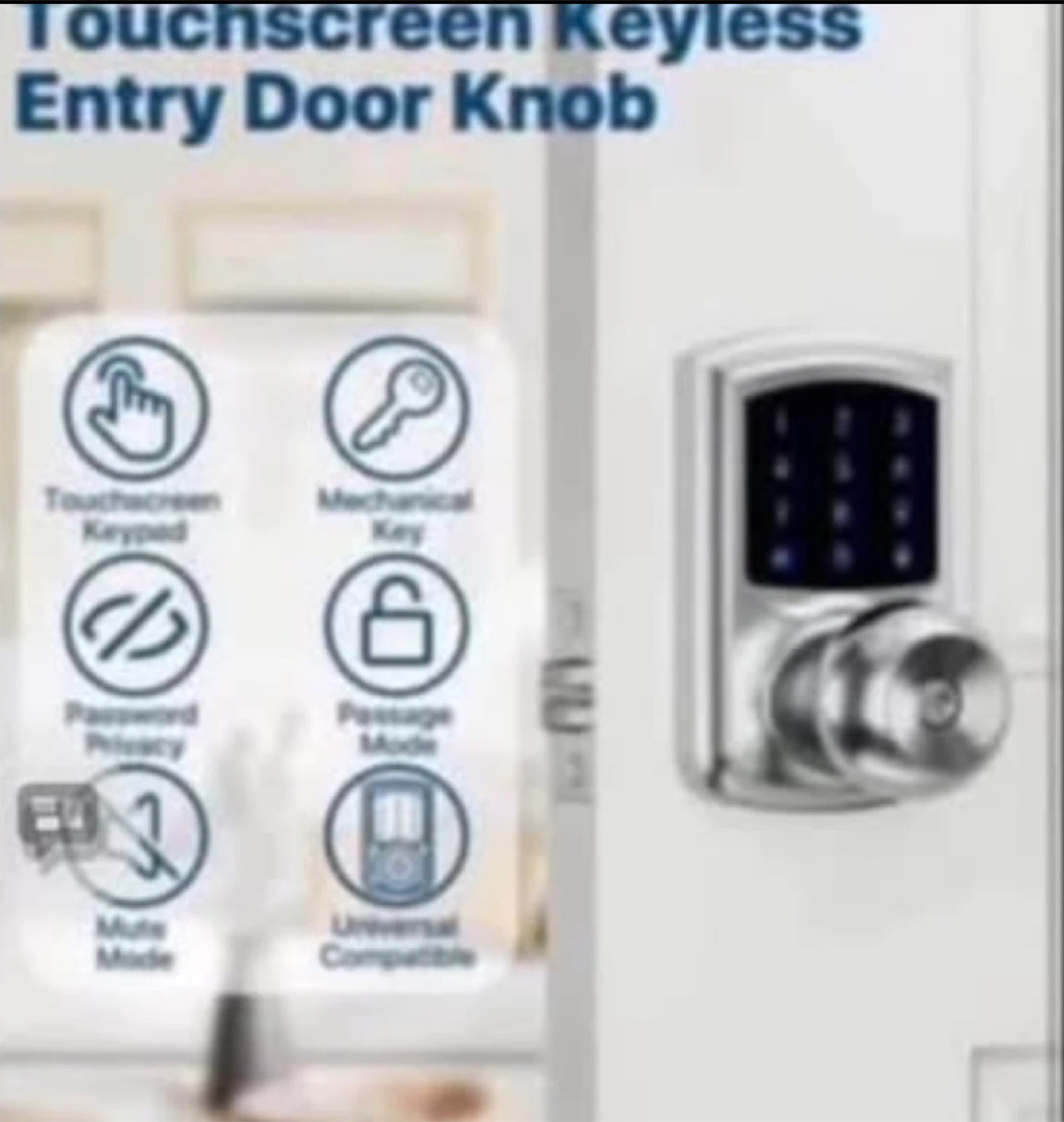 Hidalife Touchscreen Keyless Entry Door Lock - Satin Nickel - photo 3