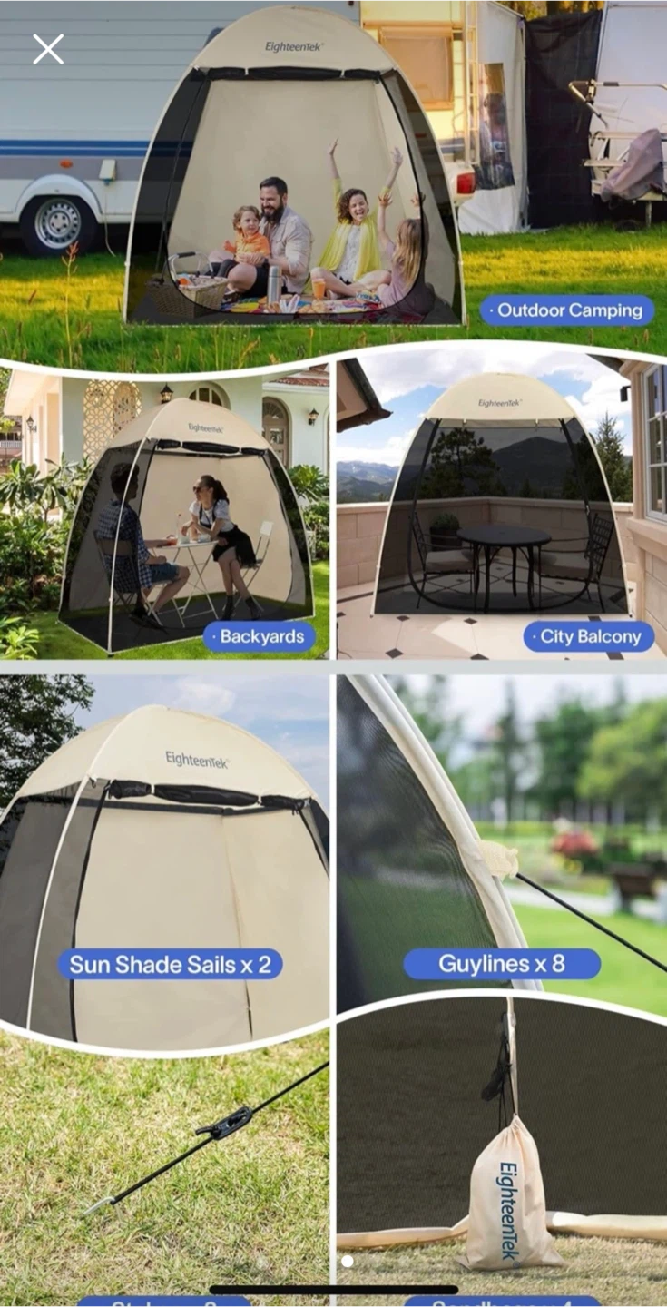 EighteenTek Mosquito Tent Pop-Up Outdoor Sun Shade Shelter - photo 4