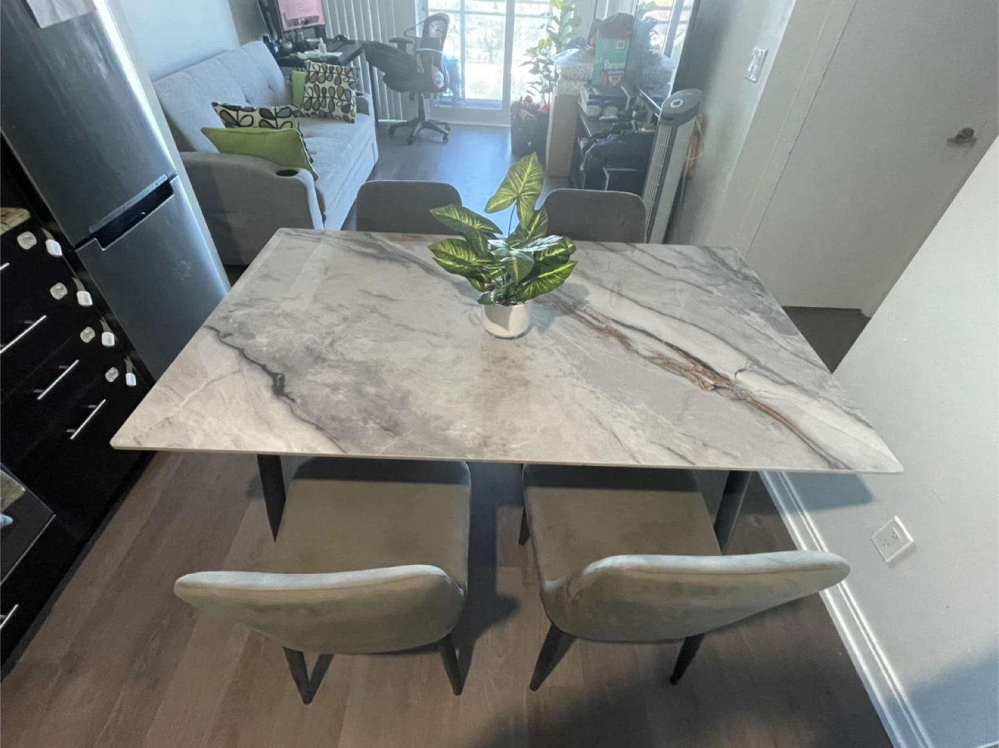 Emberly 5-Piece Sintered Stone Dining Set - photo 2
