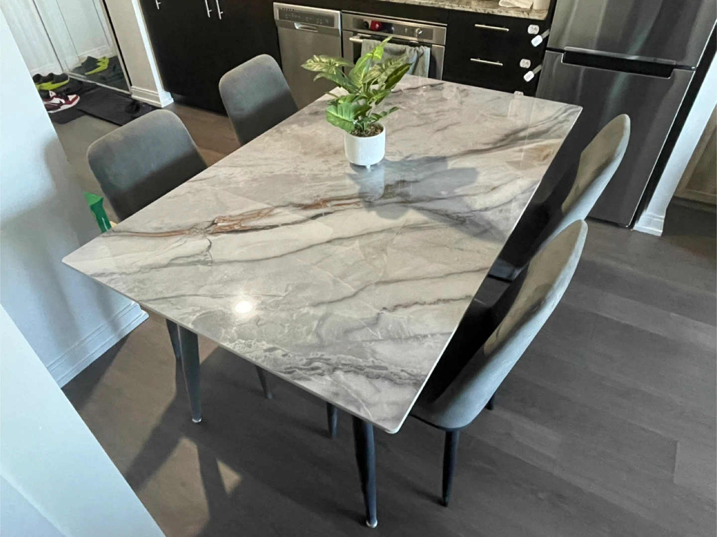 Emberly 5-Piece Sintered Stone Dining Set
